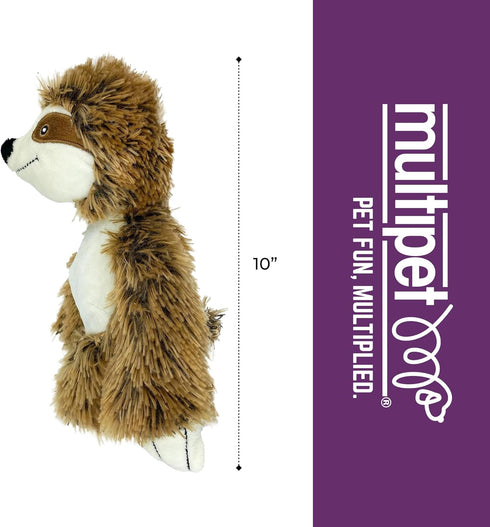 (10") Multipet Bark Buddies Sloth Dog Plush Toy - Squeaky Dog Toy for All Dogs - Extra Soft Plush Dog Toy - Stuffed