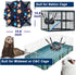 Ferret Hammock Bed, Rat Guinea Pig Cage Accessories Kit Set with Hideouts Cave and Staff House (Black Galaxy)
