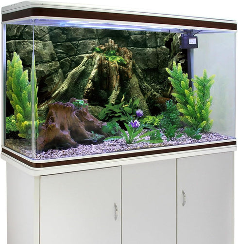 AWERT 72x24 inches Stone Aquarium Background, River Bed & Lake Vinyl Fish Tank Background
