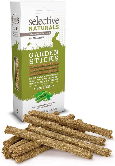 Selective Naturals Garden Sticks Pea & Mint for Rabbits, 2.1-Ounce