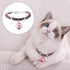 Adjustable Nylon Cat Collar with Bell, Safety Collar for Cats (Pink)