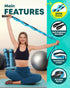 Stretching Strap with Loops, Non Elastic Stretch Band for Physical Therapy, Yoga, Exercise, Flexibility