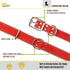 ADITYNA Heavy-Duty Premium Red Leather Dog Collar for Large Dogs - Padded for Walking, Training, Playing