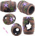 Small Broken Barrel Aquarium Decorations, 1 Piece Betta Cave Hideaway Tunnel Log for Fish Tank