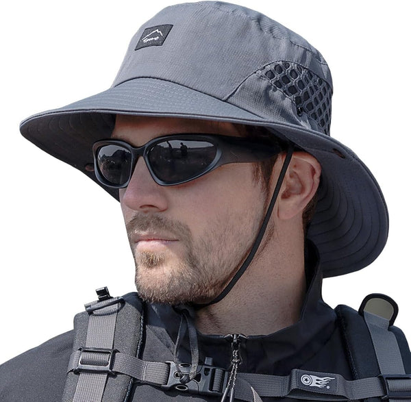 Fishing Hat, UPF50+ Wide Brim Sun Hat for Men Women, UV Protection Hiking Beach Bucket Hat