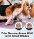 Trimmer Trimming Casfuy Cordless Dog Paw - Low Noise Small Dog Clippers with Double Blades USB Rechargeable Grooming