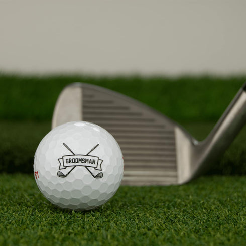 Wilson Sleeve of 3 Personalized Golf Balls for Men, Custom Design Groomsmen Gift, Father of The Bride