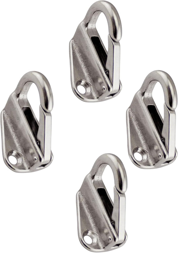 Stainless Steel 316 Spring Snap Attach Rope Hook, Marine Fender Hook, Clothes Boat Hardware Accessories (4 Pack)