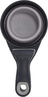 Dexas Pets Collapsible KlipScoop - 1 Cup Capacity Dry Dog Food Scoop and Bag Clip, Light Gray (PW660432429)