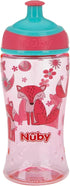Nuby Printed Kids Pop Up Sipper Water Bottle, 12 Oz., Colors May Vary