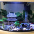 Classical Temple Aquarium Decorations Asian Castle Thematic Safe Resin Ornaments with Plastic Plants Small Fish House Hideout Decor Hiding Places for Freshwater and Saltwater Fish Tank Accessories by DOHAOOE