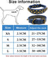 Spiked Dog Collar, Mushrooms Rivet Studded Adjustable Pu Leather Pet Collars for Cats Puppy Dogs (L, Navy)