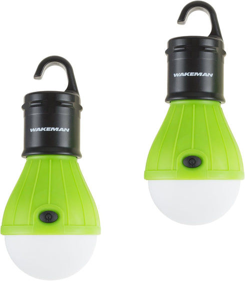 2-Pack of Portable LED Tent Light Bulbs - Indoor/Outdoor Hanging Lights with