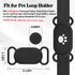 Waterproof Dog Collar Holder for Samsung Galaxy SmartTag2, Silicone GPS Tracker Loop Holder, Anti-Lost Case (Black)