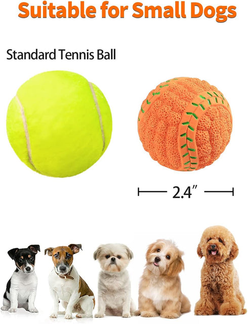 SCHITEC Squeaky Dog Balls, 4 Pack Interactive Latex Rubber Fetch Play Balls for Small Dogs and Puppies