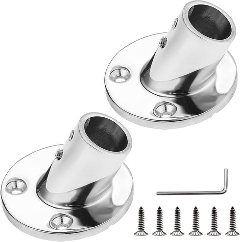 Stainless Steel Boat Rail Fittings, 60/90 Degree Marine Grade Handrail Base for 7/8 or 1 inch Tube
