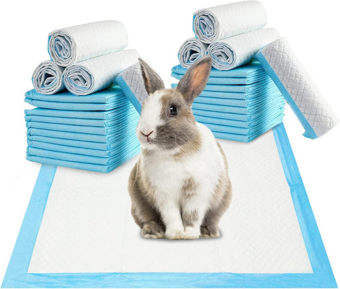 Fhiny Rabbit Pee Pads, 13" x 18" 100 PCS Disposable Bunny Cage