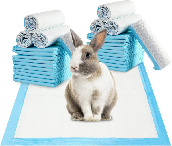 Fhiny Rabbit Pee Pads, 13" x 18" 100 PCS Disposable Bunny Cage