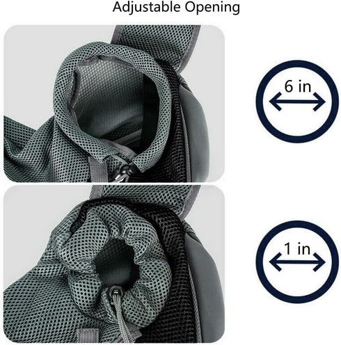 Dog Sling Carrier, Breathable Mesh Bag for Small Dogs Cat Carrier (Fits 3 lbs to 6 lbs Pets), Black