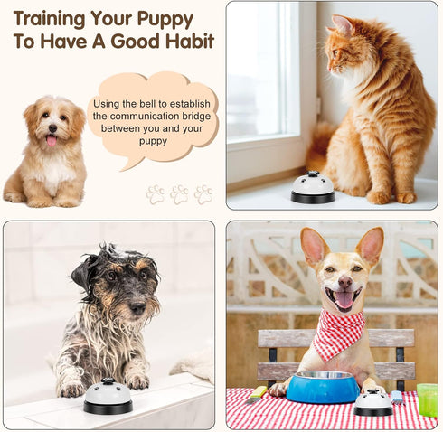 JEXCULL 2 Pack Communication Pet Training Bells, Dogs Bell for Door Potty Training and to Ring to Go Outside Device Dog