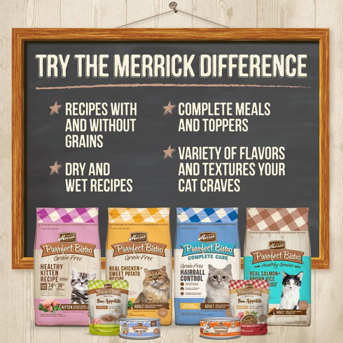 Merrick Purrfect Bistro Bon Appetits Grain Free Wet Cat Food - Turkey Recipe Morsels in Gravy - (24) 3 oz. Pouches
