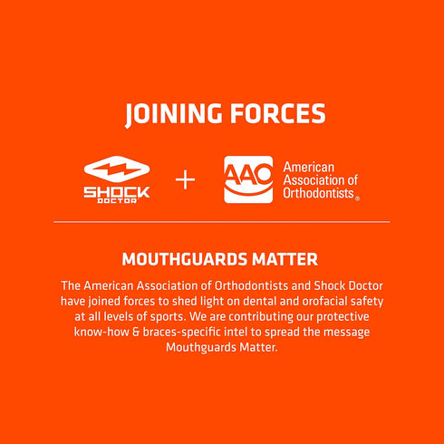 Shock Doctor Mouth Guard for Braces, Orthodontic Mouth Guard for Sports, Upper & Lower Mouthguard for Lacrosse, Hockey,