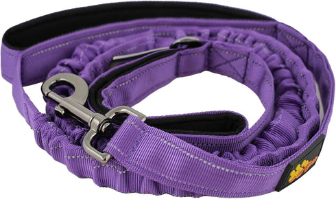 Heavy Duty Bungee Dog Leash - 6 ft to 7.5 ft for Large and Medium Dogs, No Pull Reflective Tactical Leash with Soft
