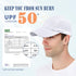 Unisex Baseball Cap - UPF 50 Unstructured Hat with Foldable Long Bill by ELLEWIN