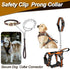 Dog Collar Backup Strap, Harness to Collar Safety Clip, Metal Stainless Steel Chain Leash Safety Attachment (8 Inches)