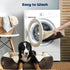 Miguel Dog Bed 35 Inch Brown, Washable with Removable Cushion for Medium Small Dogs, Anti-Slip, Large Cat Bed