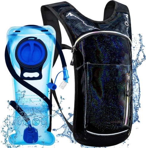 Hydration Backpack with 2L Water Bladder, Lightweight Insulation Pack for Men and Women, Raves, Hiking