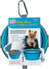 Loving Pets Bella Roma Collapsible Dog Bowls, Silicone Foldable Bowl, Puppy Essentials for Home & Travel, Blue, Small
