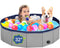 Dog Pool, Foldable Pet Swimming Pool with 6mm High-Strength PP Board, Collapsible Doggy Pools for Small Dogs, Non-Slip