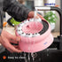 Interactive Cat Slow Feeder Bowl, Cat Treat Puzzle Feeder for Healthy Weight - 8.27 x 8.27 x 4.76 inches (Orange)