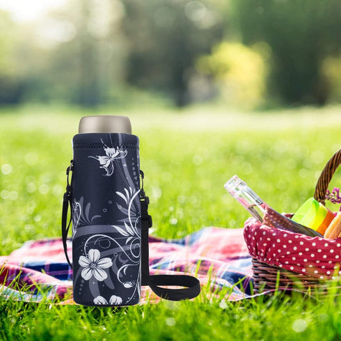 1000ML 750ML,Adjustable AUPET Water Bottle Carrier,Insulated Neoprene Water bottle Holder Bag Case Pouch Cover