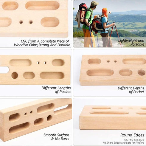Generic Climbing Board, Portable Holding Positions, Finger Trainer with Edge Depths, Fitness Training Guard