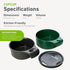 humangear cupCUP, Nesting Cup Mess Kit for Camping with Secure Lid