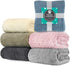 PetAmi Fluffy Waterproof Dog Blanket, Soft Warm Sherpa Throw, Reversible Cat Puppy Bed Blanket (Grey, 29x40)