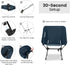 Backpacking CAMEL CROWN Portable Camping Chair Folding Compact Lawn Lightweight Chair with Carry Bag for Outdoor Hiking
