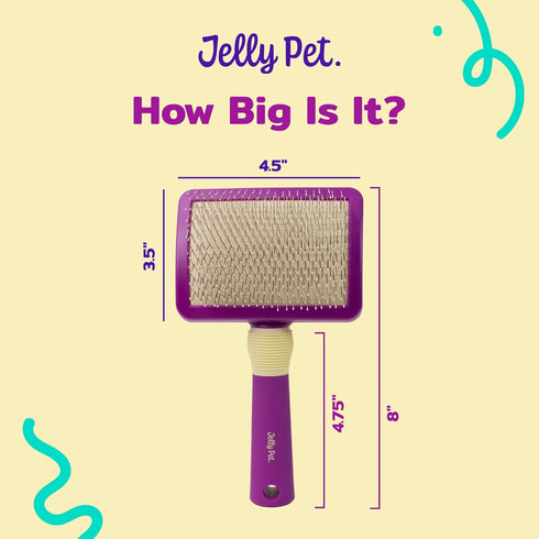 Pivoting Slicker Brush - Soft Pin Slicker for Shedding Dogs, Protects Skin, Effortless Brushing, Detangles and Desheds