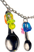 1050 Super Paci Rainbow Ringer Mandarin Bird Toys by M&M - Handmade Shiny Noisy Versatile Hanging Toy, Stainless Steel