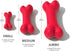 Playology Dog Toys, Dual Layer Bone Chew Toy for Dogs, Medium Beef Scented, Easy to Clean
