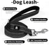 IVY&LANE Reflective Dog Collar and Leash Set - Adjustable Neoprene Padded Collars for Puppy, 5FT Nylon Leash (Medium,