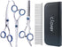 Dog Grooming Scissors with Safety Round Tips - 5 in 1 Grooming Scissors Kit, 4CR Stainless Steel Shears