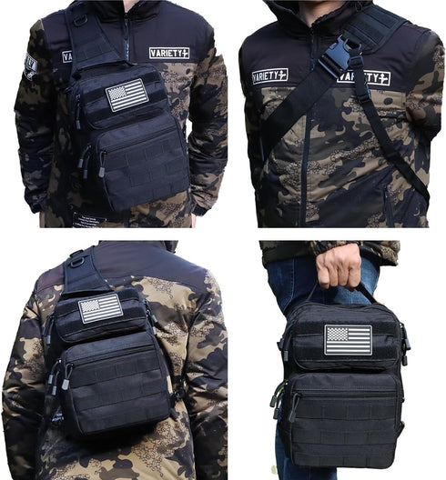 Backpack Pack Daypack Backpack Tactical Sling Bag for Men Molle Shoulder Bag for Hunting, Hiking, Traveling, Camping