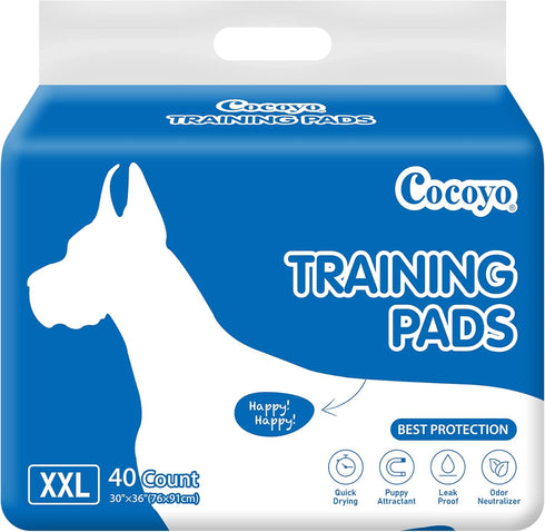COCOYO Training Pads, 30"X36", 40 Count - XXL Size