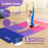 Matladin 76"L 30"W 1.5"Th Folding Gymnastics Gym Exercise Aerobics Mat, x x Folding Exercise Mat, Easy to Clean PU