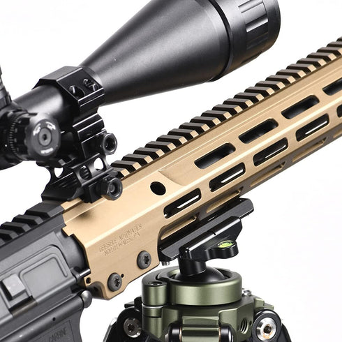SHINEWEE 2-Slot Arca Dovetail Rail for M-LOK System Quick-Release Tripod Mount Adapter | Compatible with Arca-Swiss/RRS