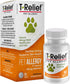 T-Relief Pet Allergy Support for Dogs & Cats, Natural Medicine for Itchy Relief, Healthy Skin & Coat, 90 Tablets