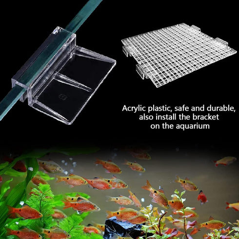 16 PCS 8mm Acrylic Aquarium Cover Clip, Clear Fish Tank Glass Support Holder for Rimless Aquariums